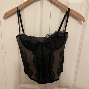 Urban Outfitters black corset top. Perfect condition!